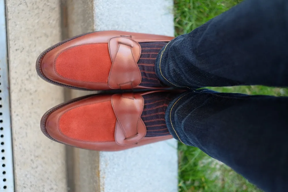 Meridian - MTO - Cedar Calf / Rust Suede - TMG Last - Single Leather Sole