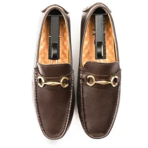 Modern Buckled Moccasins-Brown