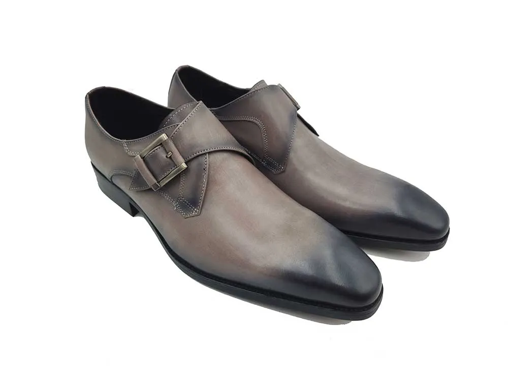 Monk Strap Buckle Leather Shoes