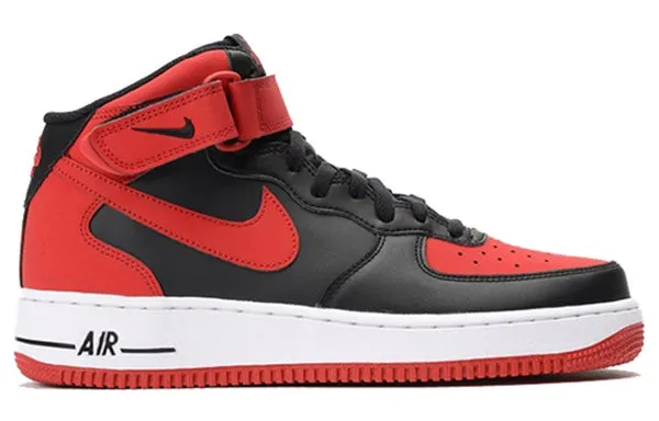 Nike Air Force 1 Mid '07 'Black Gym Red' Sneakers, Black