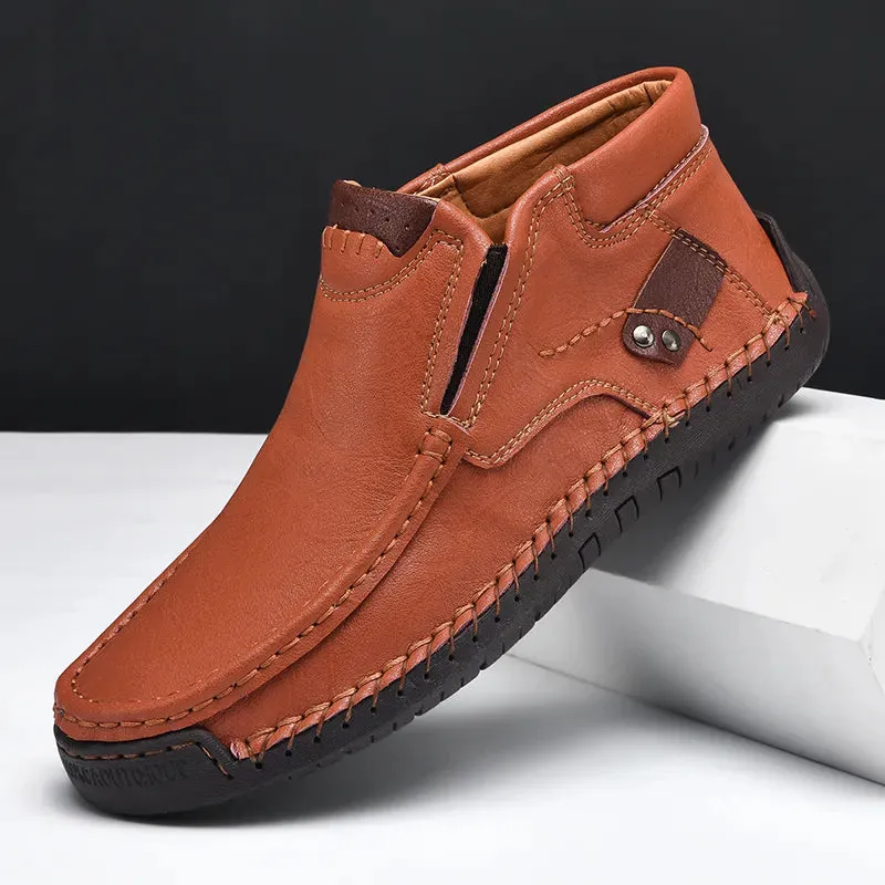 Non Slip Casual Leather Loafers For Men