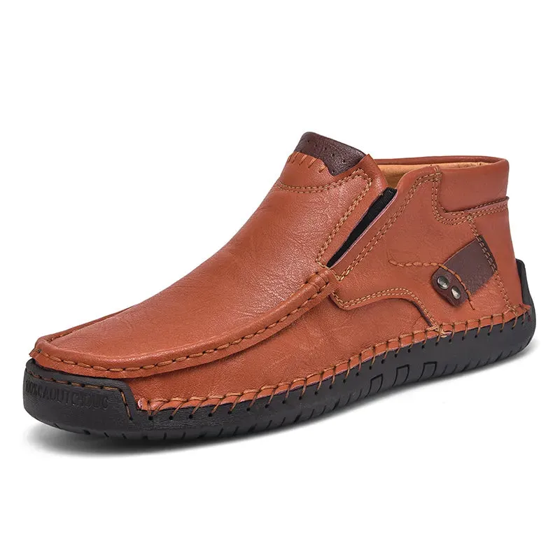 Non Slip Casual Leather Loafers For Men