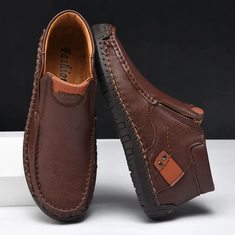 Non Slip Casual Leather Loafers For Men