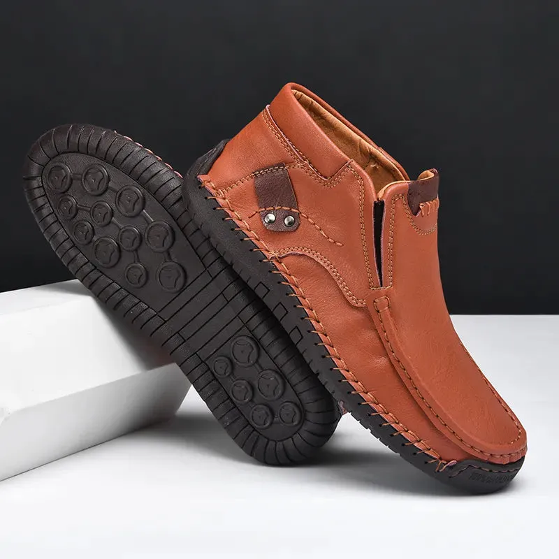 Non Slip Casual Leather Loafers For Men