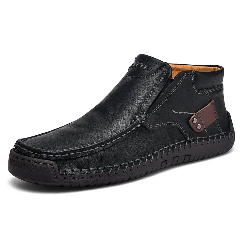 Non Slip Casual Leather Loafers For Men