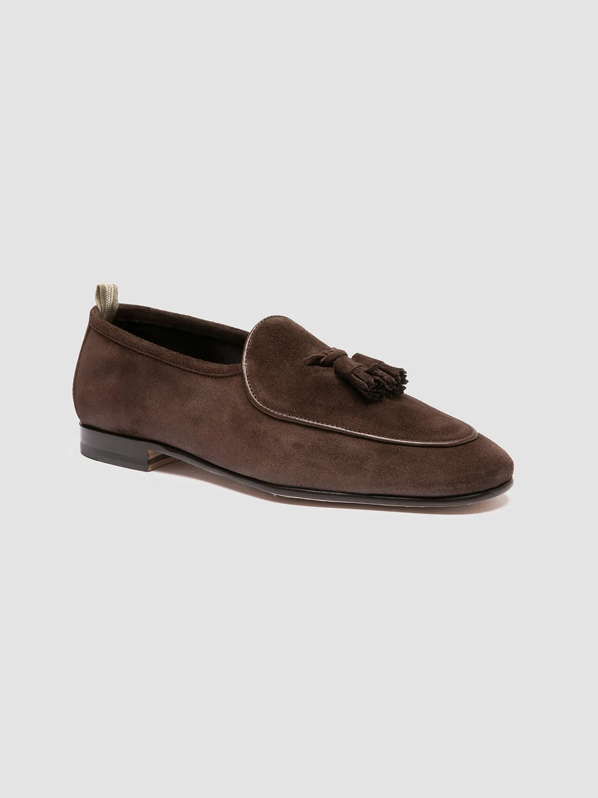 OLIVER 003 - Brown Suede Tassel Loafers