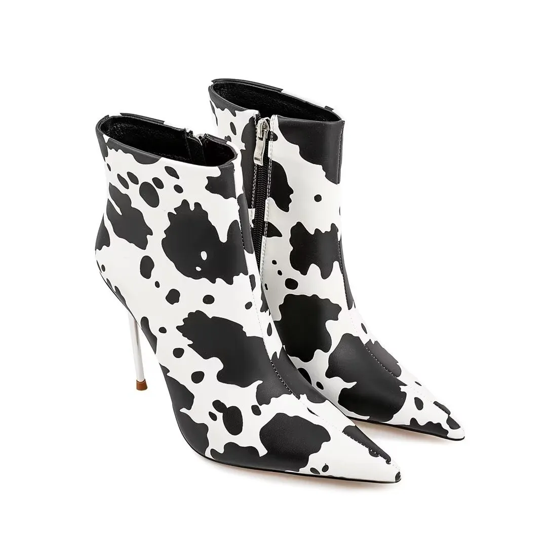 Pointed Allure High Ankle Boots