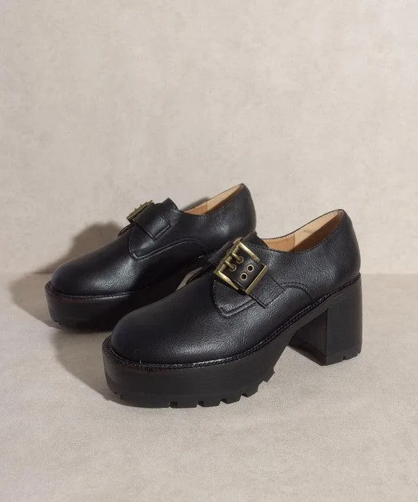 Sarah Buckled Platform Loafers