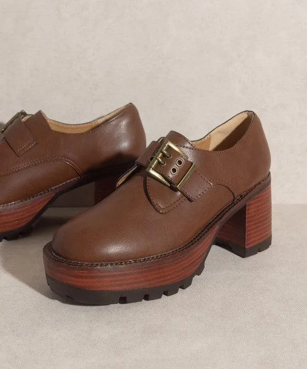 Sarah Buckled Platform Loafers