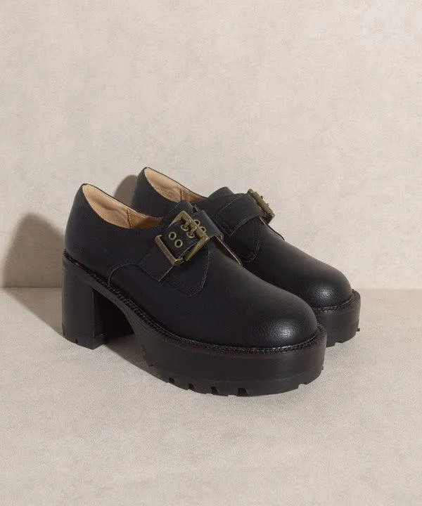 Sarah Buckled Platform Loafers