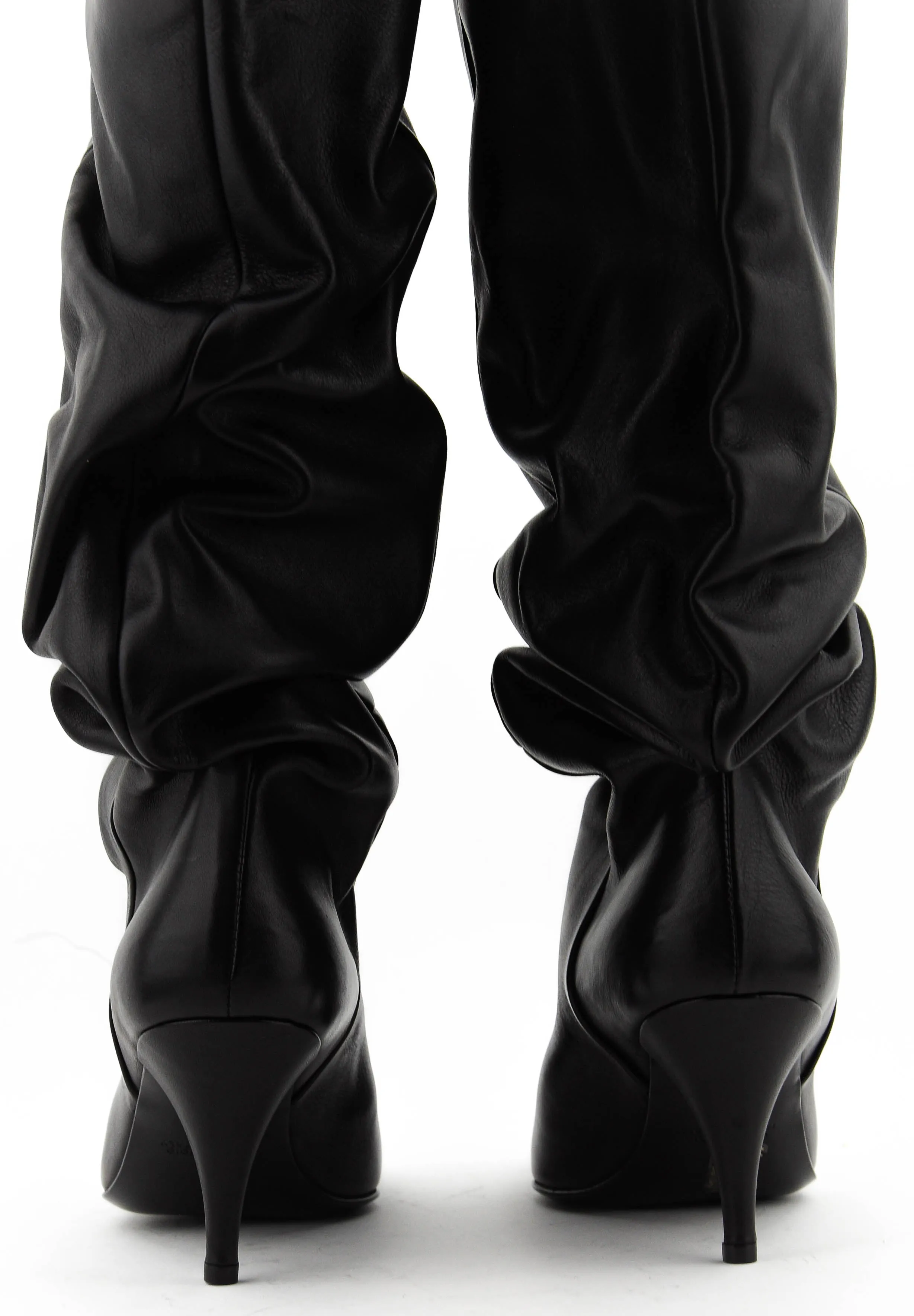 STRATEGIA SLOUCHY OVERKNEE BOOTS BLACK