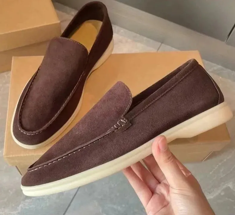 Suede elegant loafers