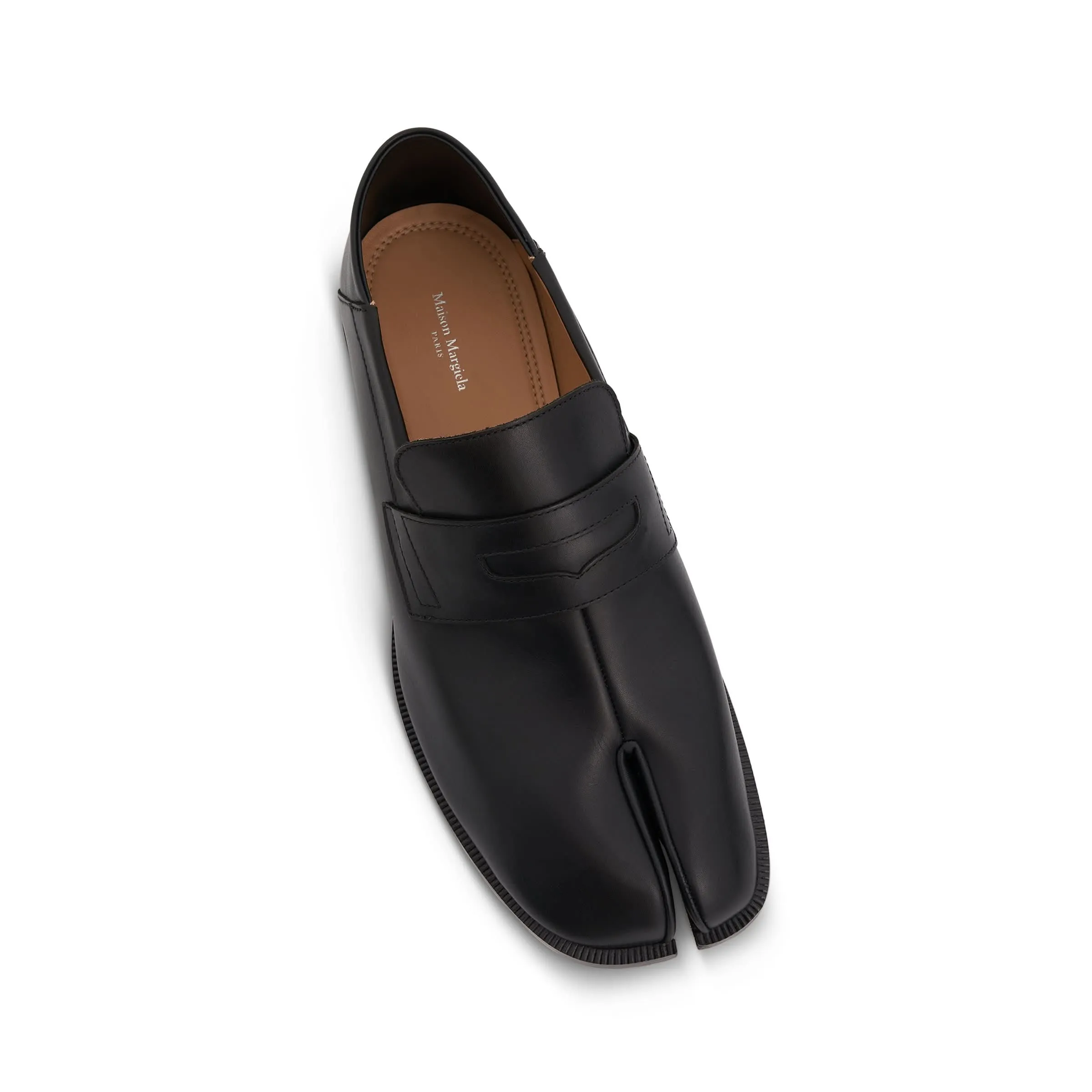 Tabi Leather Loafers in Black