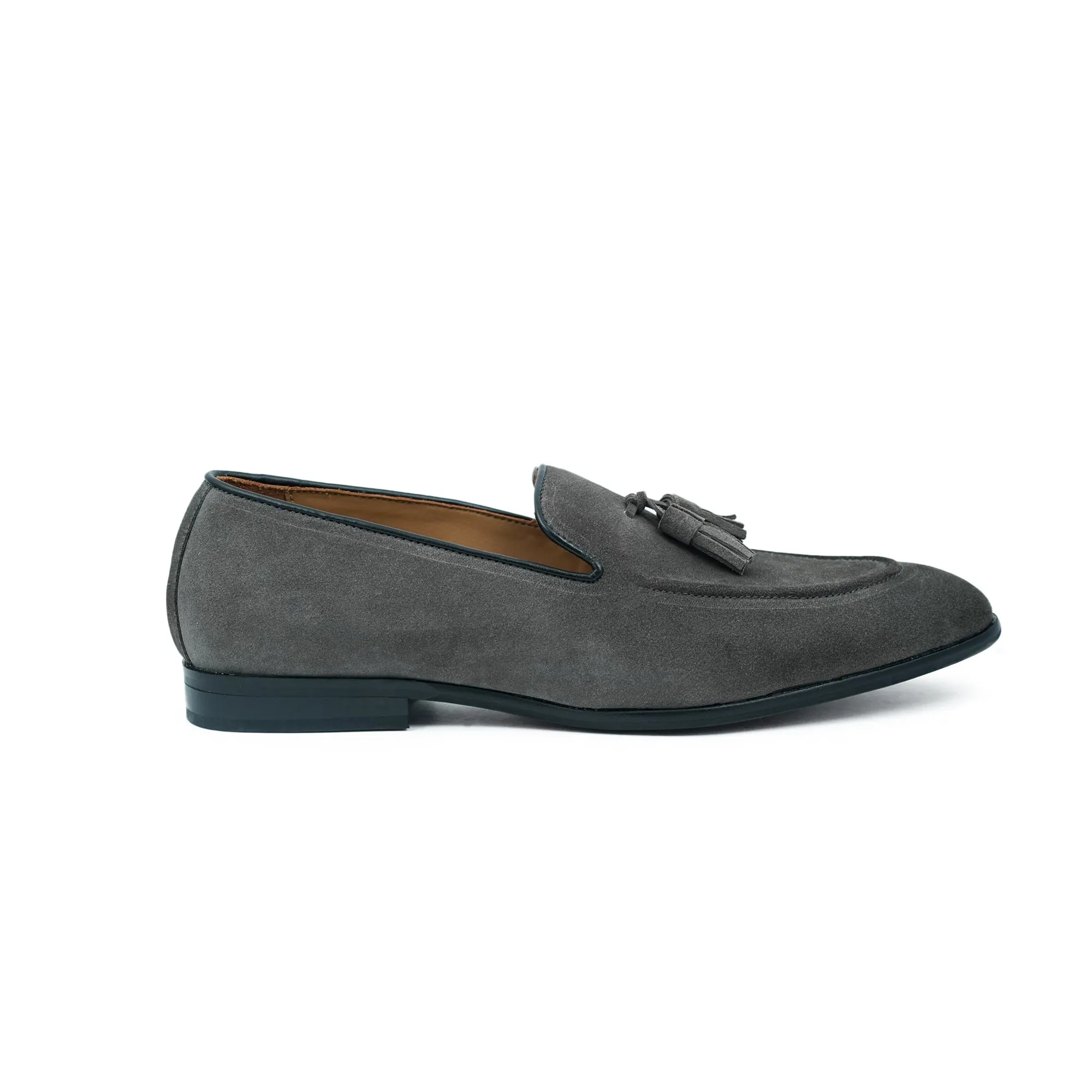 Tassels Loafers Grey Suede