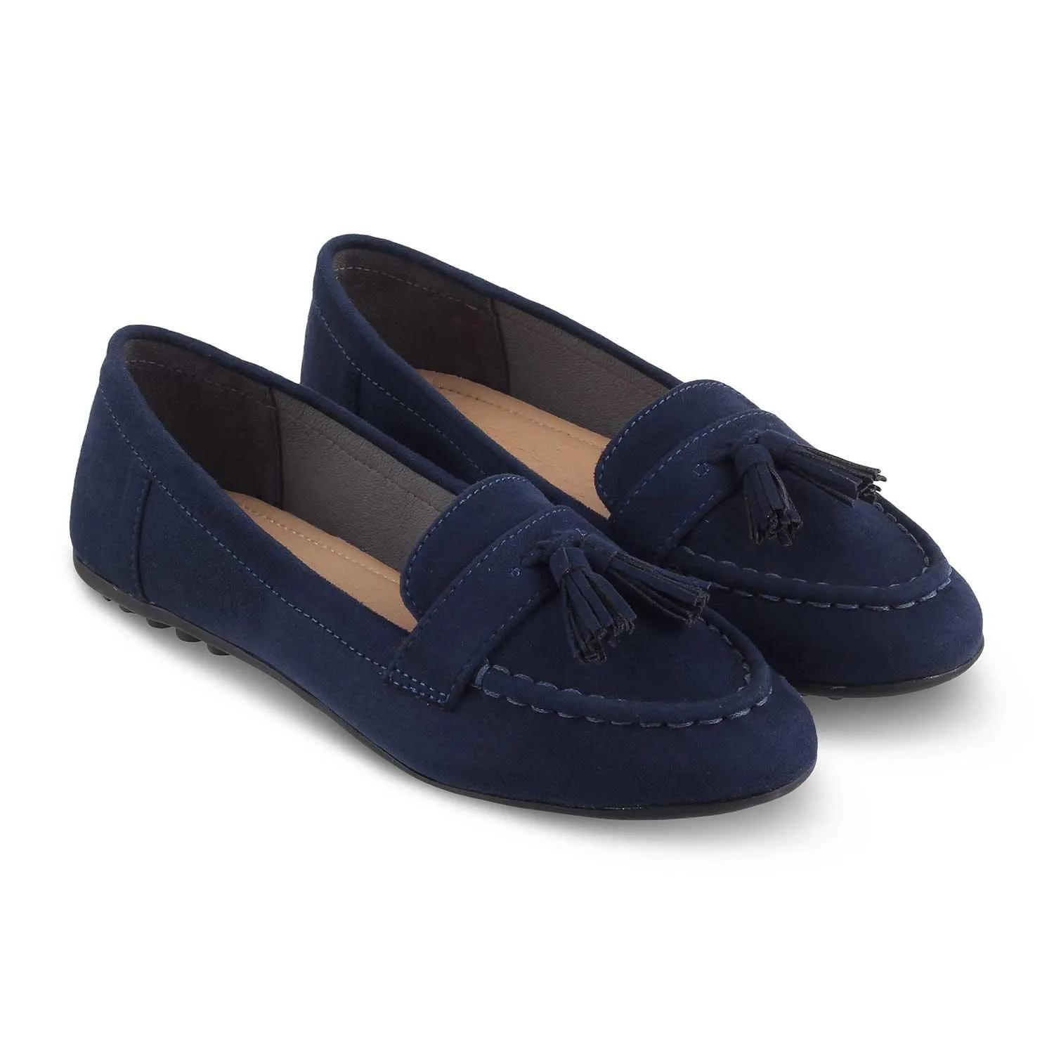 The Bonum Blue Women's Dress Tassel Loafers Tresmode