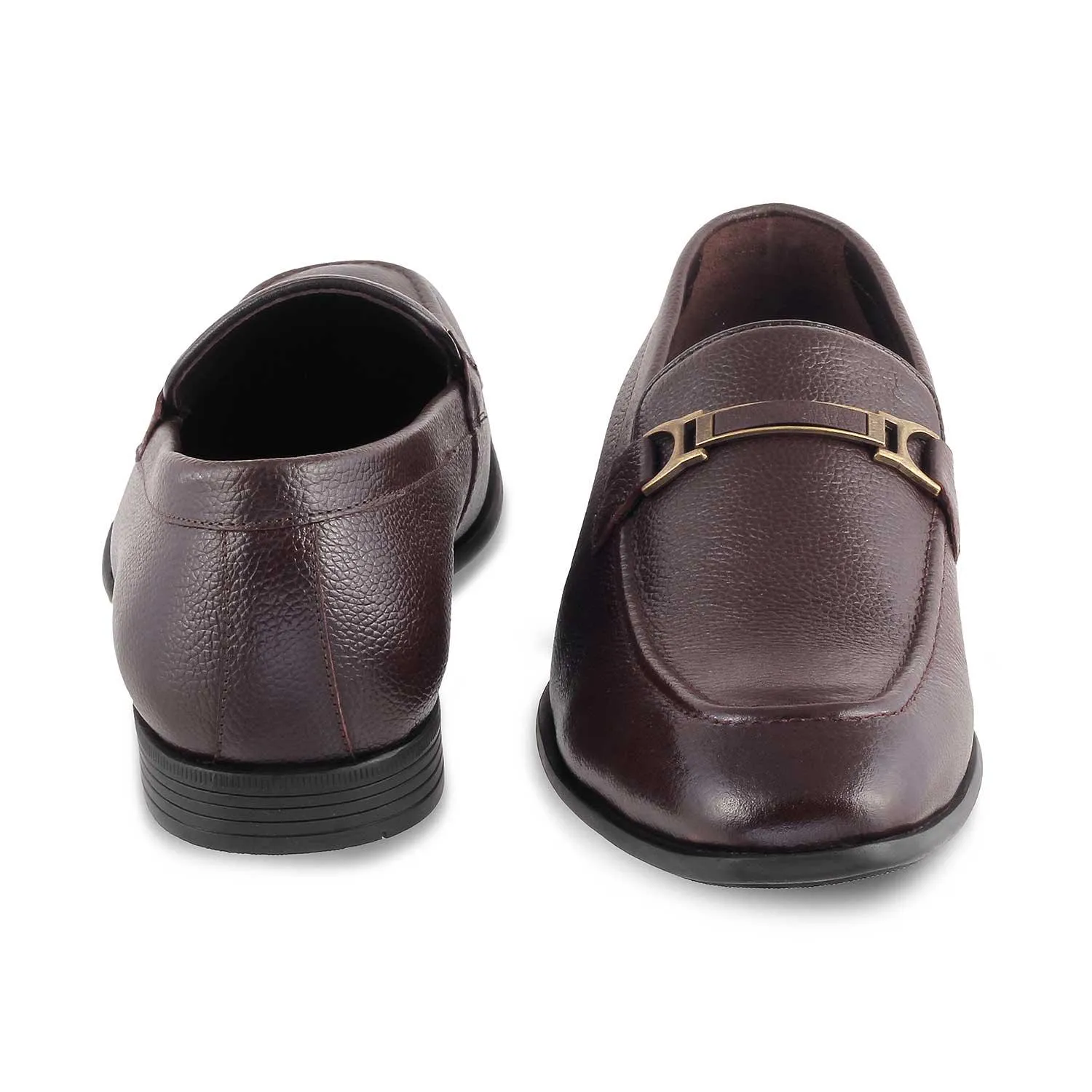 The Leven Brown Men's Leather Loafers Tresmode