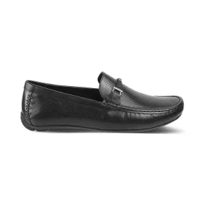 The Open Black Men's Leather Loafers