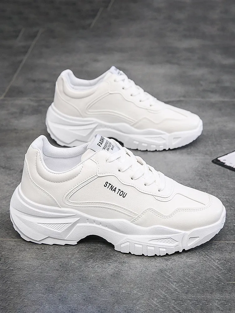 Thick Sole Minimalist Added Height All-Matched Running Sporty Shoes