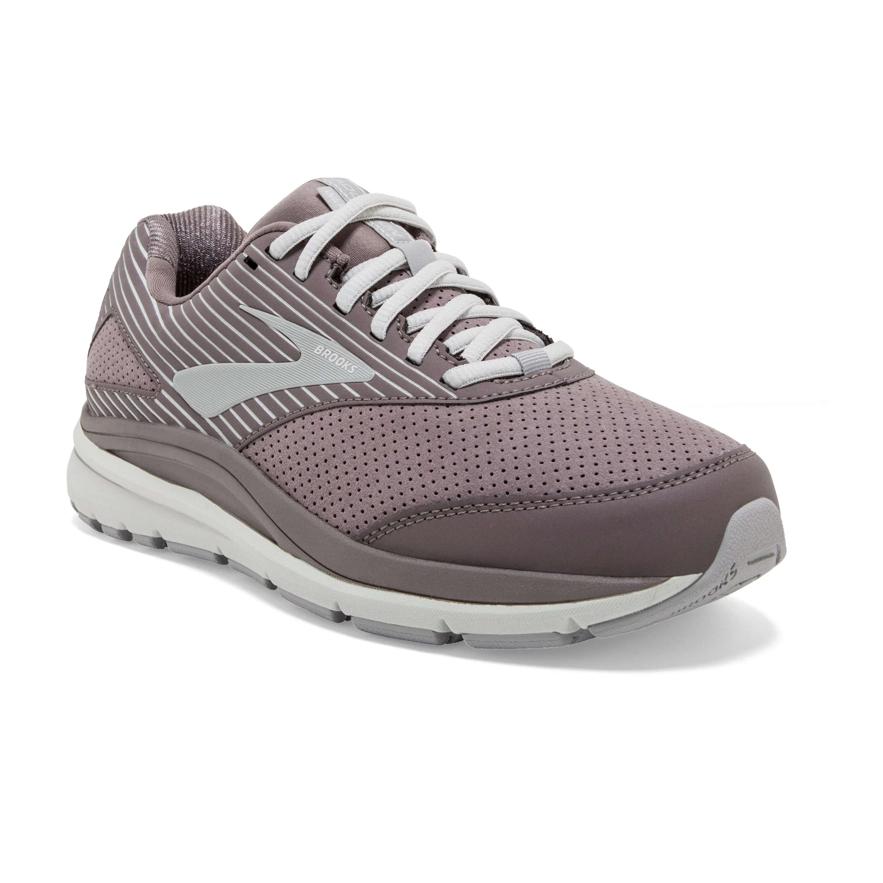 Women's Brooks Addiction Walker Suede Color: Shark/Alloy/Oyster