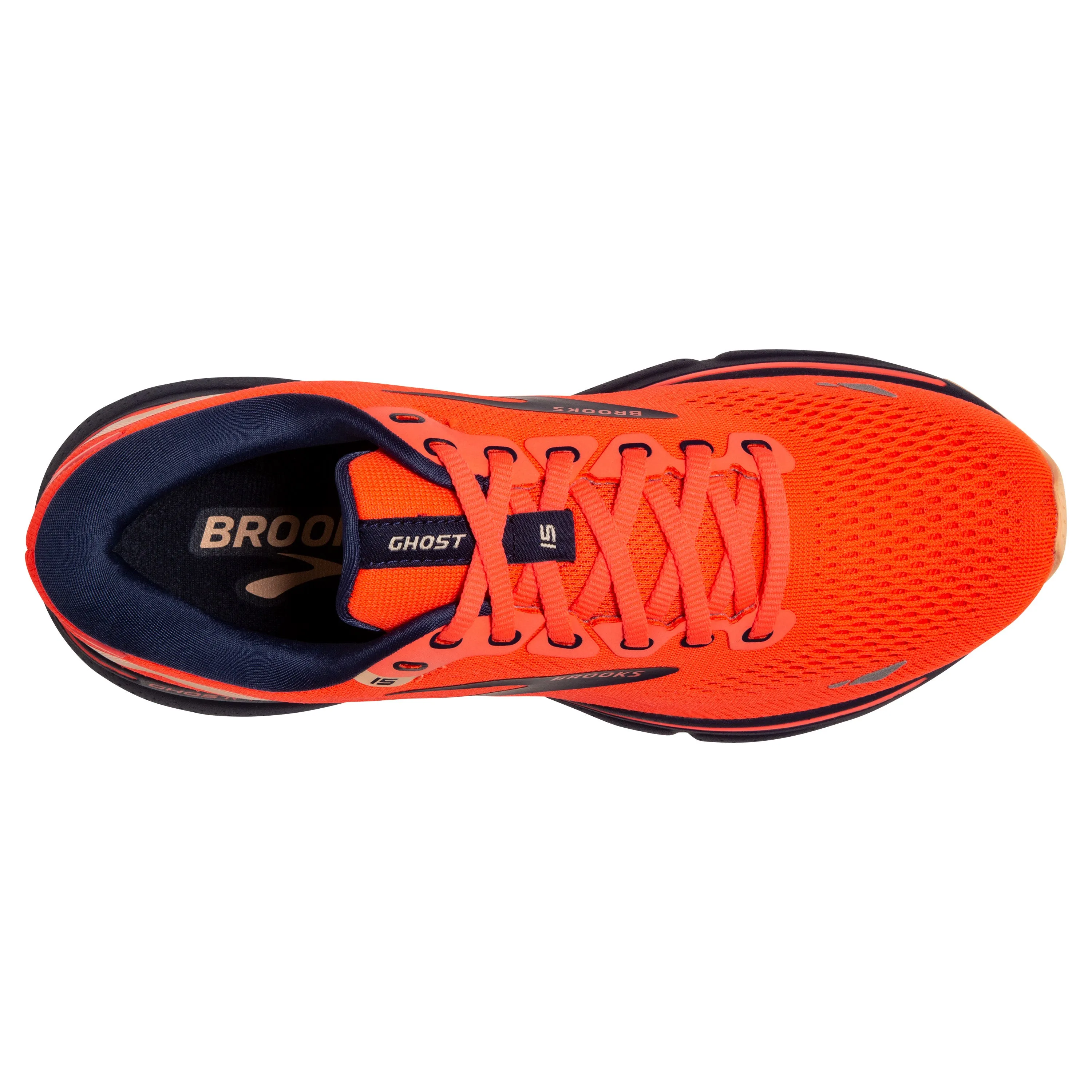 Women's Brooks Ghost 15 1203801B657 Color: Coral/Navy/Peach