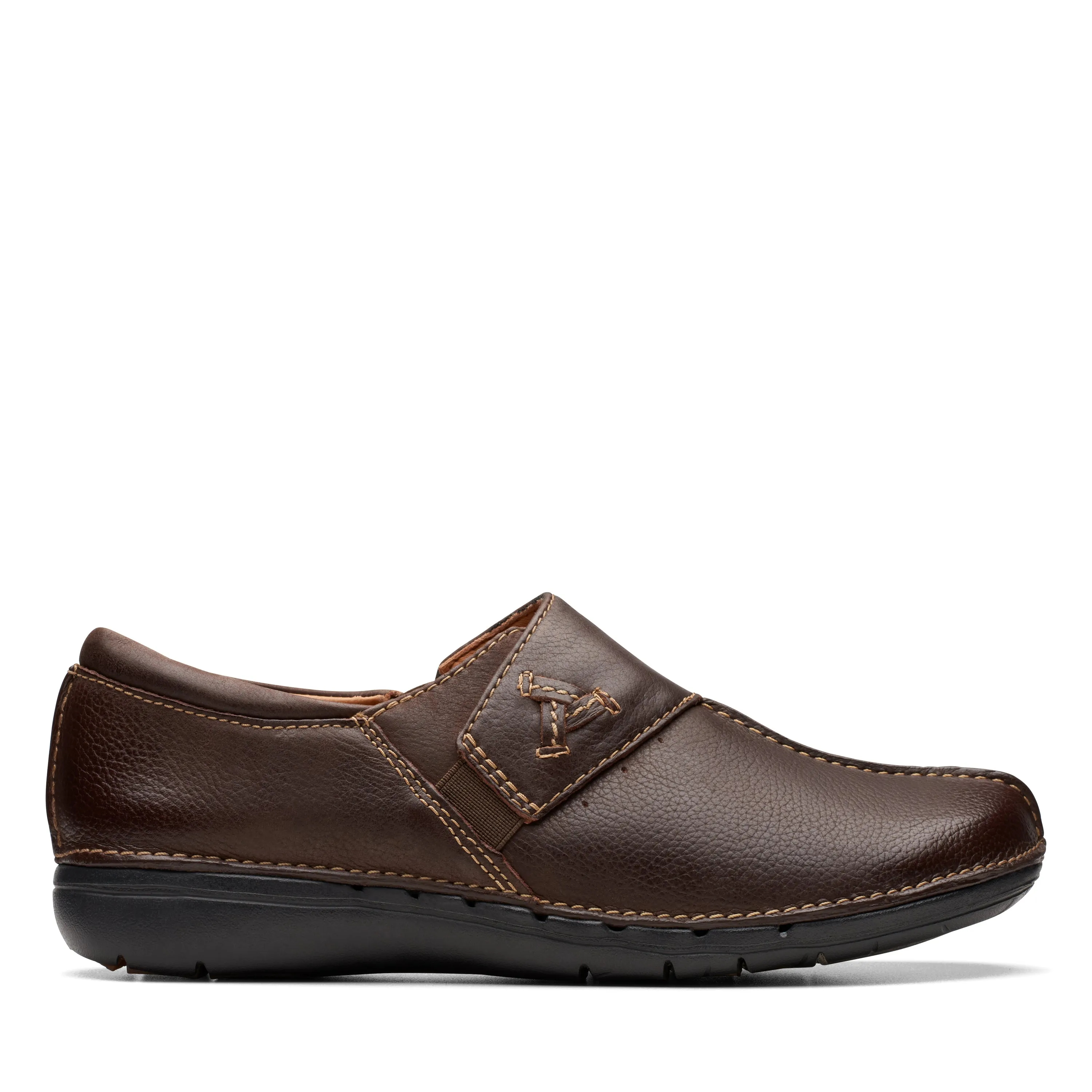 Women's Clarks Un Loop Ave Color: Dark Brown Leather