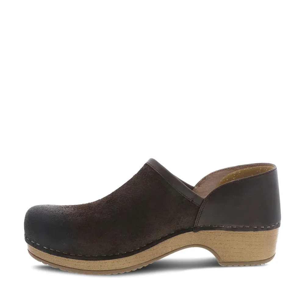 Women's Dansko Brenna Color: Chocolate Burnished Suede