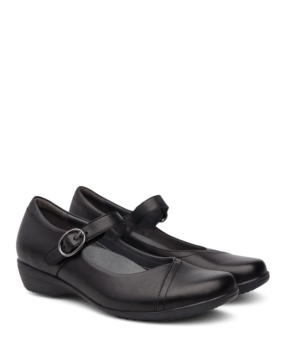 Women's Dansko Fawna Color: Black Milled Nappa