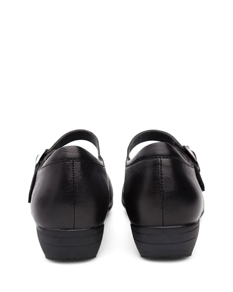 Women's Dansko Fawna Color: Black Milled Nappa