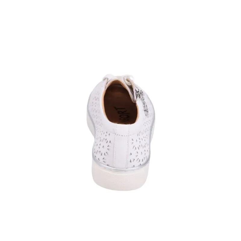 Ziera Pandoe XF White Leather Women's Walking Shoes